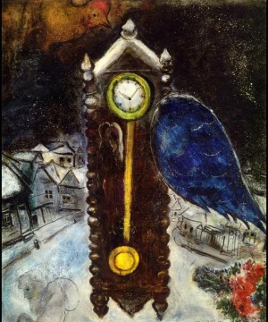 Marc Chagall Painting - Reloj con Ala Azul contemporáneo Marc Chagall